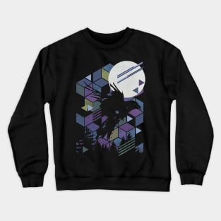 Geometric Raven Crewneck Sweatshirt